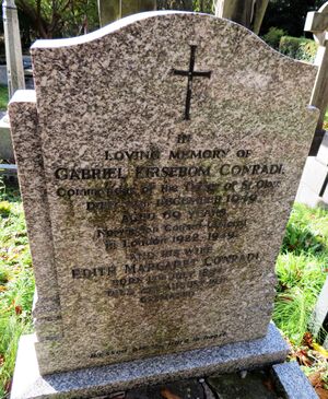 Gravminne Gabriel Kirsebom Conradi Highgate London.JPG