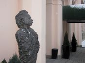 Portrettbyste av Grieg utenfor Gamle Logen, utført av Marit Wiklund 1993. Foto: Stig Rune Pedersen