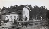 Grorud stasjon 1920. Foto: Nasjonalbiblioteket/Carl Normann
