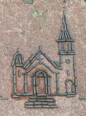 Grorud kirke på gravminne på Grorud kirkegård.jpg