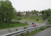 Grorudveien møter Maria Dehlis vei på Furuset-siden av jernbanen. Foto: Stig Rune Pedersen