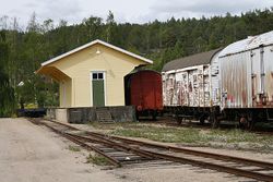 Grovane. Hus for sporbruddsomlasting. Ukjent/Jernbanemuseet