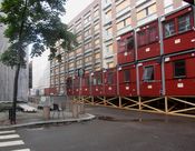 Grubbegata med R4 i bakgrunnen fotografert et drøyt år etter terroraksjonen. Foto: Stig Rune Pedersen (2012)