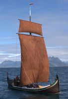 Grytir (nordlandsbåt 1992) på vei til KYSTENs landsstemne 2006 i Bodø. Foto: Arne-Terje Sæther (2006).