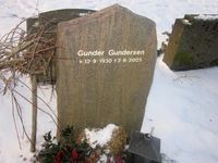 Gravminnet til Gunder Gundersen, kombinertløper og idrettsleder. Foto: Stig Rune Pedersen