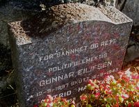 Gunnar Eilifsens gravminne på Bekkelaget kirkegård. Foto: Stig Rune Pedersen