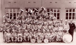 Sagdalen skoles guttemusikkorps før andre verdenskrig.