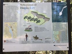 Høgås orienteringsplansje.