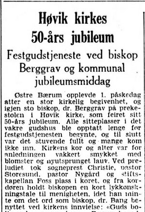 Høvik kirke faksimile Aftenposten 1948.JPG