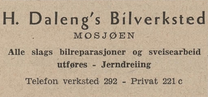 H. Dalengs Bilverksted Nordland adressebok 1950.png