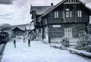 Hakadal stasjon rundt 1910.jpg