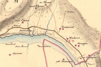 Hakestua Kongsvinger kart 1822.jpg