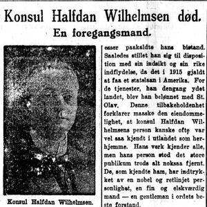 Halfdan Wilhelmsen Aftenposten 1923.JPG