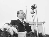 Halvdan Eyvind Stokke var Akers siste ordfører, og det sammenslåtte Oslos første. Foto: Leif Ørnelund