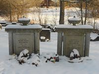 Familien Hansens gravsted ved Oppegård kirke. Foto: Siri Iversen (2013).