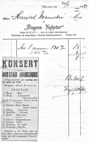 Harstad Mandskor - faktura fra Dagens Nyheter 21.4. 1929.jpg