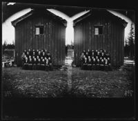 37. Hattfjelldal. Nye Præstegaard. Konfirmanter. Stereoskop - NB bldsa OTO0798 A.jpg