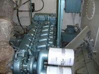 I maskinromet. Volvo Penta 300 Hk frå ca 1984.