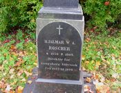 Sølvverksdirektør 1897-1909, Hjalmar Roscher (1859-1909), er gravlagt på Seminarkirkegården på Kongsberg. Foto: Stig Rune Pedersen