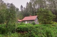 Husmannsplassen Hjellsbråten ligger midtveis mellom Granerud skytebane og Vientjern. Foto: Leif-Harald Ruud (2019)