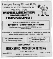 Annonse fra mai 1970.