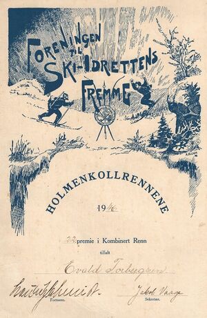 Holmenkolldiplomet tildelt Evald Thorbergsen.jpg