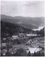 Utsikt mot Hopla og Nydalens Fabrikker før 1904. Fotograf: Ukjent.