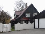 Husebyveien 12 i Oslo: Major Sundts stue ble flyttet hit i 1913. Foto: Stig Rune Pedersen