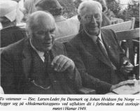 To IOGT-veteraner. Johan Hvidsten til høyre. Fra boka Godtemplarordenen i Norge 1927-1977