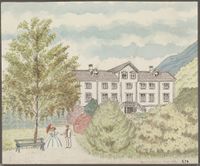 Akvarell etter skisse fra 1861