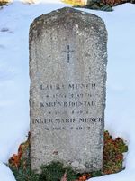 Edvard Munchs søster Inger, og deres tante, Karen, er også gravlagt på Nordstrand kirkegård. Foto: Stig Rune Pedersen