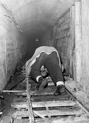 Innstøpt del av sjakten.