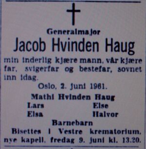 Jacob Hvinden Haug dødsannonse Aftenposten.JPG