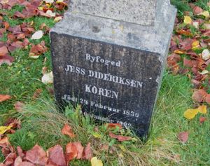 Jess Diderichsen Koren (1830-1902) gravminne Holmestrand.jpg