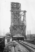 Skansen vippebru før innseiling til Trondheim havn. 1918. Alle foto: Jernbanemuseet