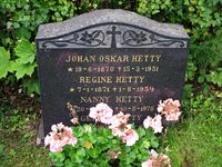 Johan Oskar Hetty er gravlagt på Tangen kirkegård i Drammen kommune. Foto: Stig Rune Pedersen