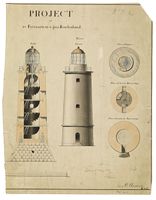 Jomfruland fyr, originaltegning fra 1836.