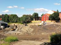 Fundamenteringsarbeider for nye Jordal Amfi, 20. juni 2017. Foto: Pål Giørtz