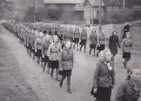 KFUK-speiderne i Brennabakken. Foto: Rolf Korvald