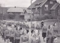 KFUK-speiderne i Brennabakken. Foto: Rolf Korvald