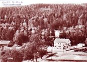 Kafé Gimle lå i Trondheimsveien, mindre enn 200 meter fra krysset som ga Skedsmokorset sitt navn.