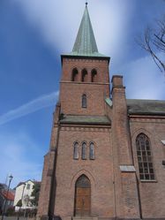 Kampen kirke fra 1882, ved Thorbjørn Egners plass i Oslo