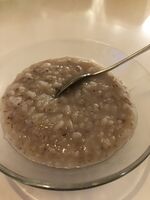 Den ferdige retten: கஞ்சி - kañci - kanci - kanji - congee.