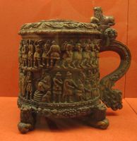 Drikkekanne 2 Drikkekar Laget av Fanefamilien 1600 tallet Foto Ronny Hansen 2007.