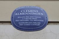 Kanslergata: Middelaldergata Clemensallmenningen. 59.904771° N 10.765635° Ø