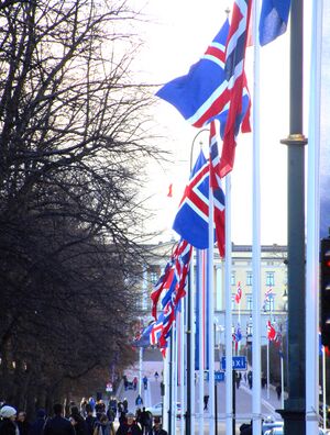 Karl Johans gate Island flagg 2017.jpg