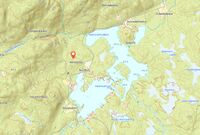 Kart som viser beliggenheten av plassen på vestsiden av Hoensvcannsveien like nord for Hoensvannet.