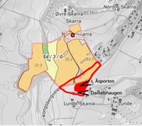 Kart over eiendommen på NIBIO.