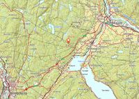 Kart som viser eiendommens beliggenhet.