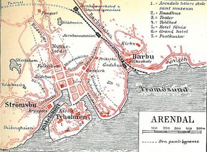 Kart Arendal Refsdal 1920.jpg
